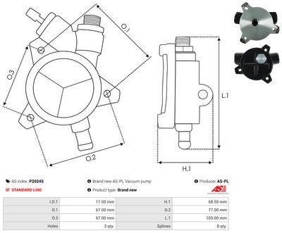 POMPA VACUUM SISTEM DE FRANARE AS-PL P2024S 2
