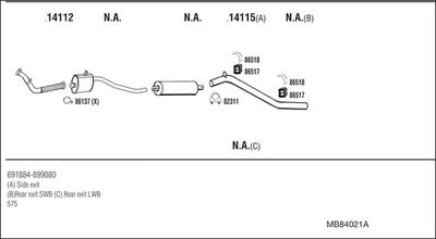 SISTEM DE ESAPAMENT WALKER MB84021A