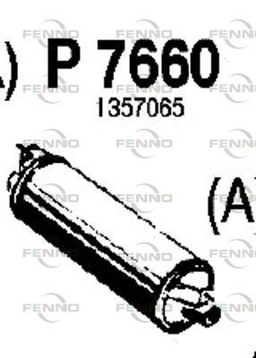 Глушитель выхлопных газов конечный FENNO P7660 для VOLVO 164