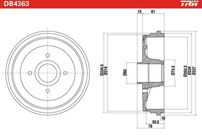 Brake Drum DB4363