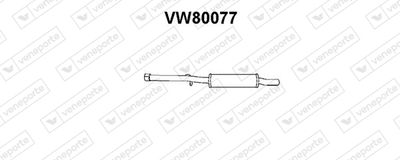 Предглушитель выхлопных газов VENEPORTE VW80077 для VW SCIROCCO