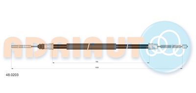 Тросик, cтояночный тормоз ADRIAUTO 48.0203 для SUZUKI SJ413