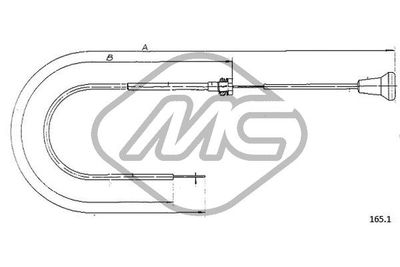 Тяга стартера Metalcaucho 81572 для FIAT 850