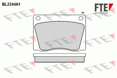 Комплект тормозных колодок, дисковый тормоз FTE 9010695 для FIAT 1500-2300