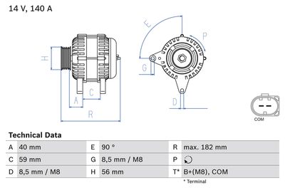 Alternator 0 986 081 180