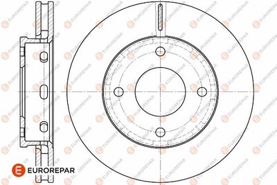 EUROREPAR 1642758080 Тормозные диски  для MITSUBISHI COLT VI (Z3_A, Z2_A) 1.3 LPG