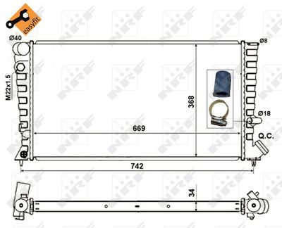 RADIATOR RACIRE MOTOR NRF 519510 3