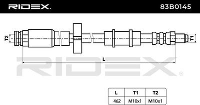 спирачен маркуч RIDEX 83B0145