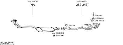 Изпускателна система BOSAL SYS00526