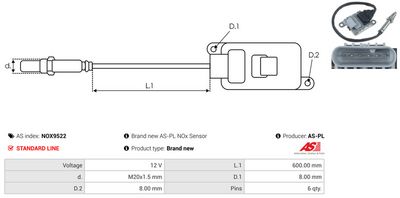 SENZOR NOX INJECTIE ADITIV AS-PL NOX9522 2