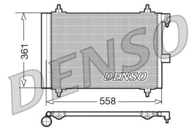 DENSO DCN21025 Радиатор кондиционера  для PEUGEOT 406 (Пежо 406)