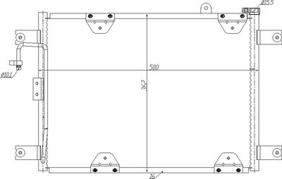 HART 636 986 Радиатор кондиционера  для SUZUKI GRAND VITARA I (FT, HT) 2.5 V6 24V 4x4 (TD62, SQ 625)