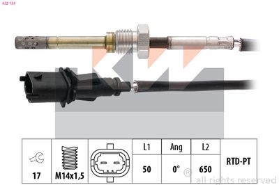 czujnik, temperatura spalin KW 422 134