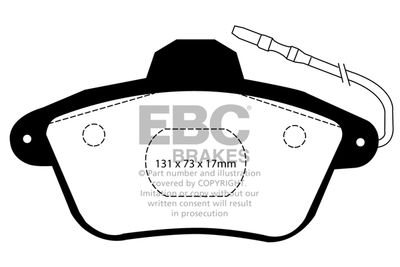Комплект тормозных колодок, дисковый тормоз EBC Brakes DP41526R для ALPINE A610