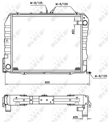 Радиатор, охлаждение двигателя NRF 513962 для TOYOTA HIACE