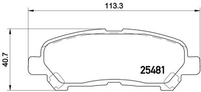 Комплект тормозных колодок, дисковый тормоз BREMBO P 83 138 для TOYOTA (GAC) HIGHLANDER