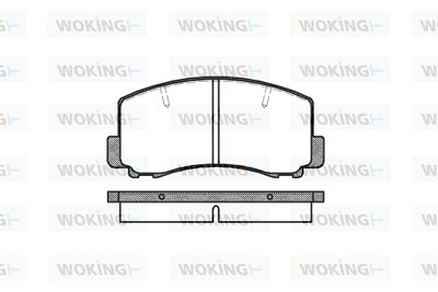 Комплект тормозных колодок, дисковый тормоз WOKING P0653.00 для MITSUBISHI CORDIA