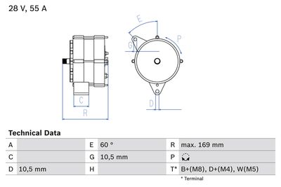 BOSCH Dynamo / Alternator (0 986 034 070)