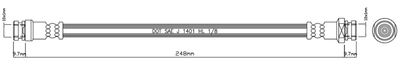 Тормозной шланг MOTAQUIP VBJ387 для HYUNDAI LANTRA