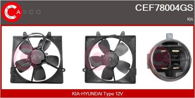 CASCO CEF78004GS Вентилятор системы охлаждения двигателя для KIA CARNIVAL I (UP) 2.5 V6 CASCO CEF78004GS Вентилятор системы охлаждения двигателя для KIA CARNIVAL I (UP) 2.5 V6