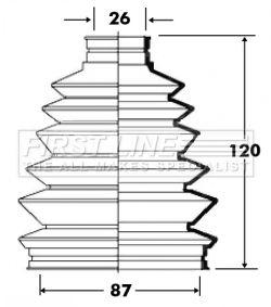 Bellow, drive shaft FIRST LINE FCB6011