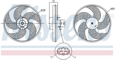 VENTILATOR RADIATOR NISSENS 85672 6