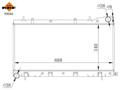 Radiator, engine cooling 50046