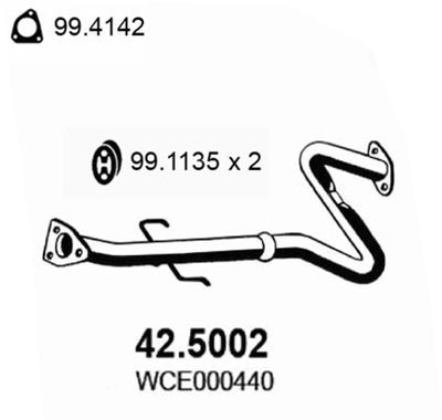 Rura wydechowa ASSO 42.5002