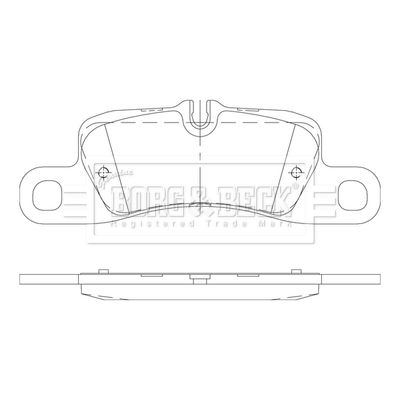 Комплект тормозных колодок, дисковый тормоз BORG & BECK BBP2479 для PORSCHE CAYENNE