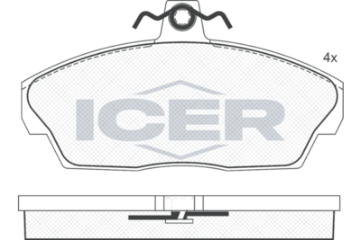 ICER 181332 Тормозные колодки и сигнализаторы  для TATA SAFARI (Тата Сафари)