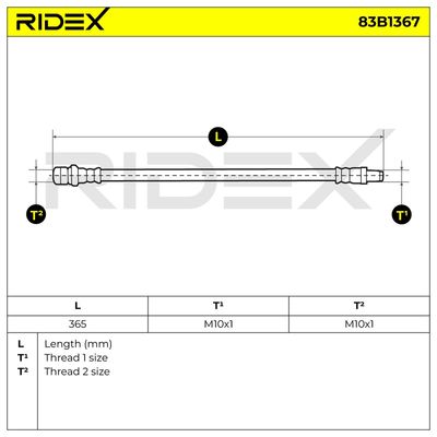 спирачен маркуч RIDEX 83B1367