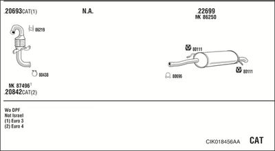 Układ wydechowy WALKER CIK018456AA