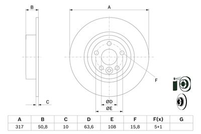 BOSCH Remschijf (0 986 479 E58)