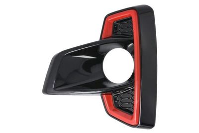 Voorbumper afdekking Voor Links (plastic, red/zwart glanzend) past: TOYOTA HILUX VIII 01.18-05.20