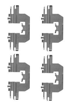 Комплектующие, колодки дискового тормоза HELLA 8DZ 355 204-601 для MAZDA MX-5