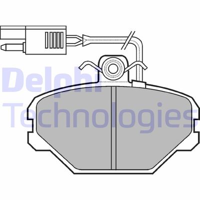 Комплект тормозных колодок, дисковый тормоз DELPHI LP675 для LANCIA Y10