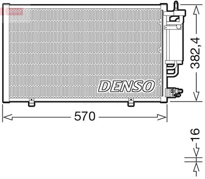 Kondensor, klimatanläggning DENSO DCN10051