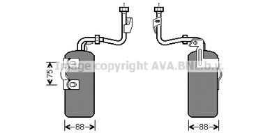 AVA QUALITY COOLING VOD165 Осушитель кондиционера  для VOLVO C30 (Вольво К30)