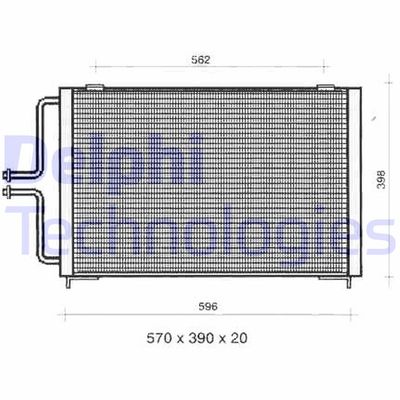 DELPHI TSP0225362 Радиатор кондиционера  для RENAULT AVANTIME (Рено Авантиме)