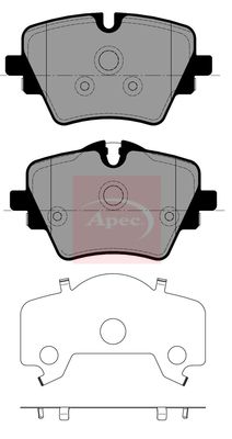 APEC Brake Pad Set, disc brake PAD2651