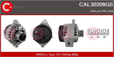 GENERATOR / ALTERNATOR CASCO CAL30208GS