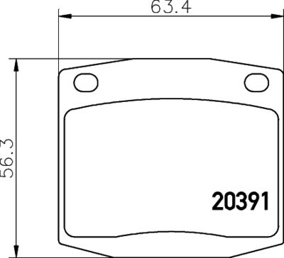 Комплект тормозных колодок, дисковый тормоз MINTEX MDB1097 для NISSAN DATSUN