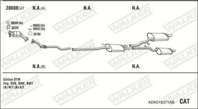 Изпускателна система WALKER ADK018371AB