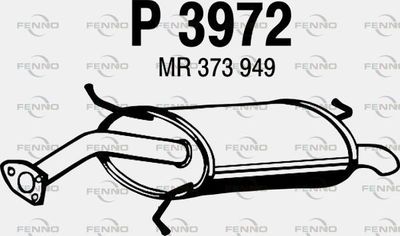 Глушитель выхлопных газов конечный FENNO P3972 для MITSUBISHI CARISMA