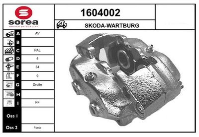 BREMSSATTEL SNRA 1604002