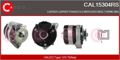 CASCO CAL15304RS Генератор для MERCEDES-BENZ E-CLASS (W210) E 200 Kompressor (210.048)