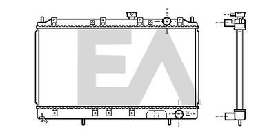 Радиатор, охлаждение двигателя EACLIMA 31R51065 для MITSUBISHI GALANT