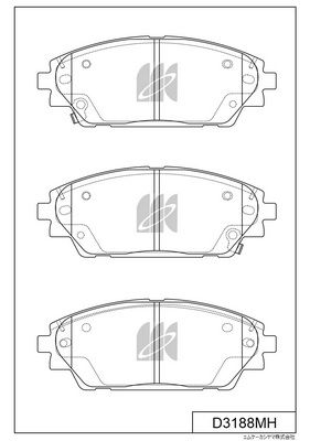Комплект тормозных колодок, дисковый тормоз MK Kashiyama D3188MH для MAZDA CX-3