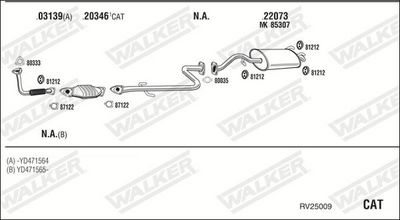 SISTEM DE ESAPAMENT WALKER RV25009