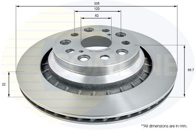 COMLINE ADC2507V Тормозные диски  для LEXUS LS (Лексус Лс)